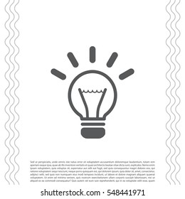 light sign ideas (lightbulb), web icon. vector design