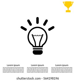 light sign ideas (lightbulb), web icon. vector design
