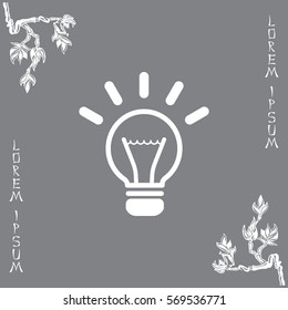 light sign ideas (lightbulb), web icon. vector design