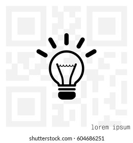 light sign ideas (lightbulb), web icon. vector design
