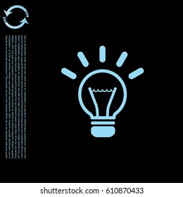 light sign ideas (lightbulb), web icon. vector design