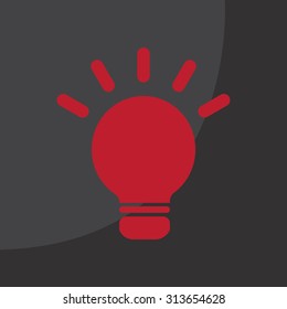 light sign ideas, web icon. vector design