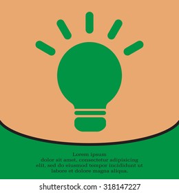 light sign ideas, web icon. vector design