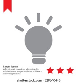 light sign ideas, web icon. vector design