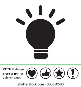 light sign ideas, web icon. vector design