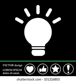 light sign ideas, web icon. vector design