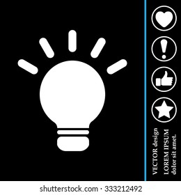 light sign ideas, web icon. vector design
