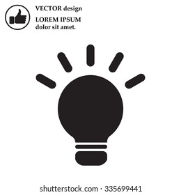 light sign ideas, web icon. vector design