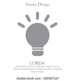 light sign ideas, web icon. vector design