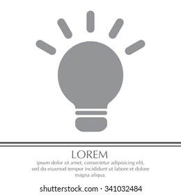 light sign ideas, web icon. vector design