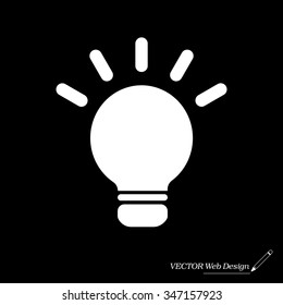 light sign ideas, web icon. vector design