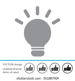 light sign ideas, web icon. vector design