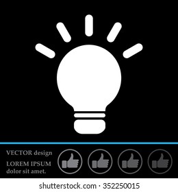 light sign ideas, web icon. vector design