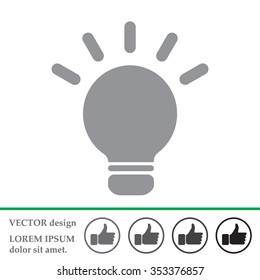 light sign ideas, web icon. vector design