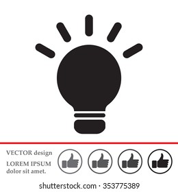 light sign ideas, web icon. vector design