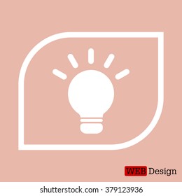 light sign ideas, web icon. vector design