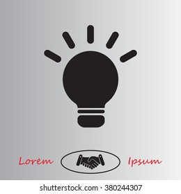 light sign ideas, web icon. vector design