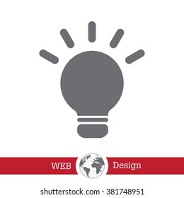 light sign ideas, web icon. vector design