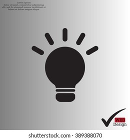 light sign ideas, web icon. vector design