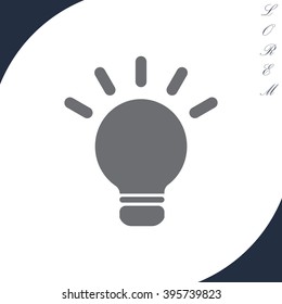 light sign ideas, web icon. vector design