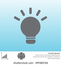 light sign ideas, web icon. vector design