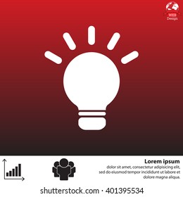 light sign ideas, web icon. vector design