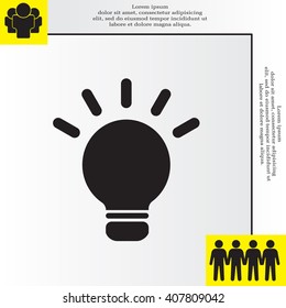 light sign ideas, web icon. vector design