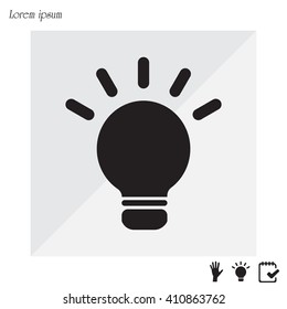 light sign ideas, web icon. vector design
