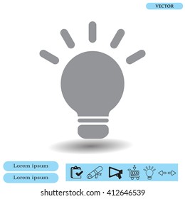 light sign ideas, web icon. vector design