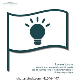 light sign ideas, web icon. vector design