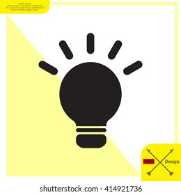 light sign ideas, web icon. vector design