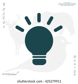 light sign ideas, web icon. vector design