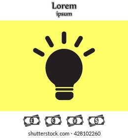 light sign ideas, web icon. vector design