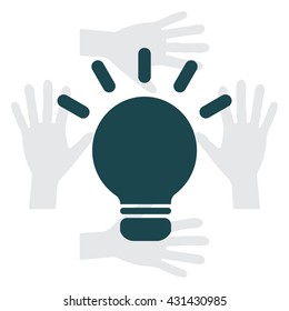 light sign ideas, web icon. vector design