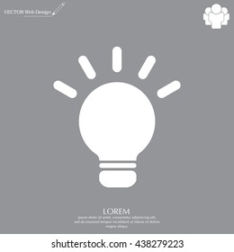 light sign ideas, web icon. vector design