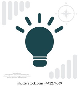 light sign ideas, web icon. vector design