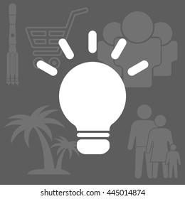light sign ideas, web icon. vector design