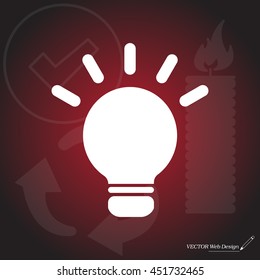 light sign ideas, web icon. vector design