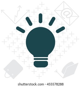 light sign ideas, web icon. vector design