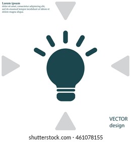 light sign ideas, web icon. vector design