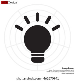 light sign ideas, web icon. vector design
