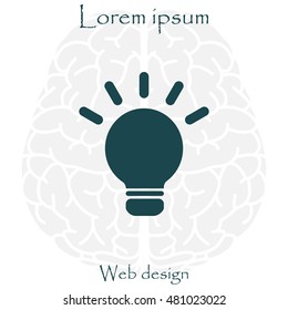 light sign ideas, web icon. vector design