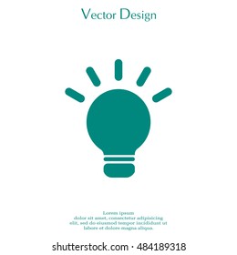 light sign ideas, web icon. vector design