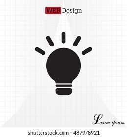 light sign ideas, web icon. vector design