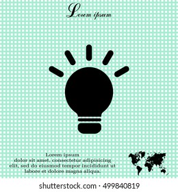 light sign ideas, web icon. vector design