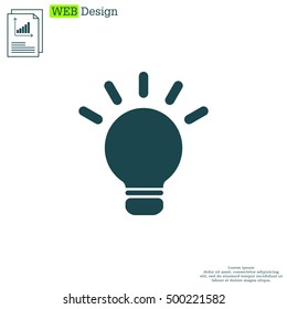 light sign ideas, web icon. vector design