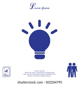 light sign ideas, web icon. vector design