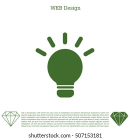 light sign ideas, web icon. vector design