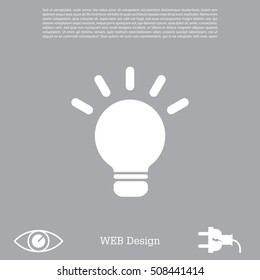 light sign ideas, web icon. vector design