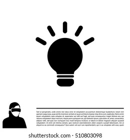 light sign ideas, web icon. vector design